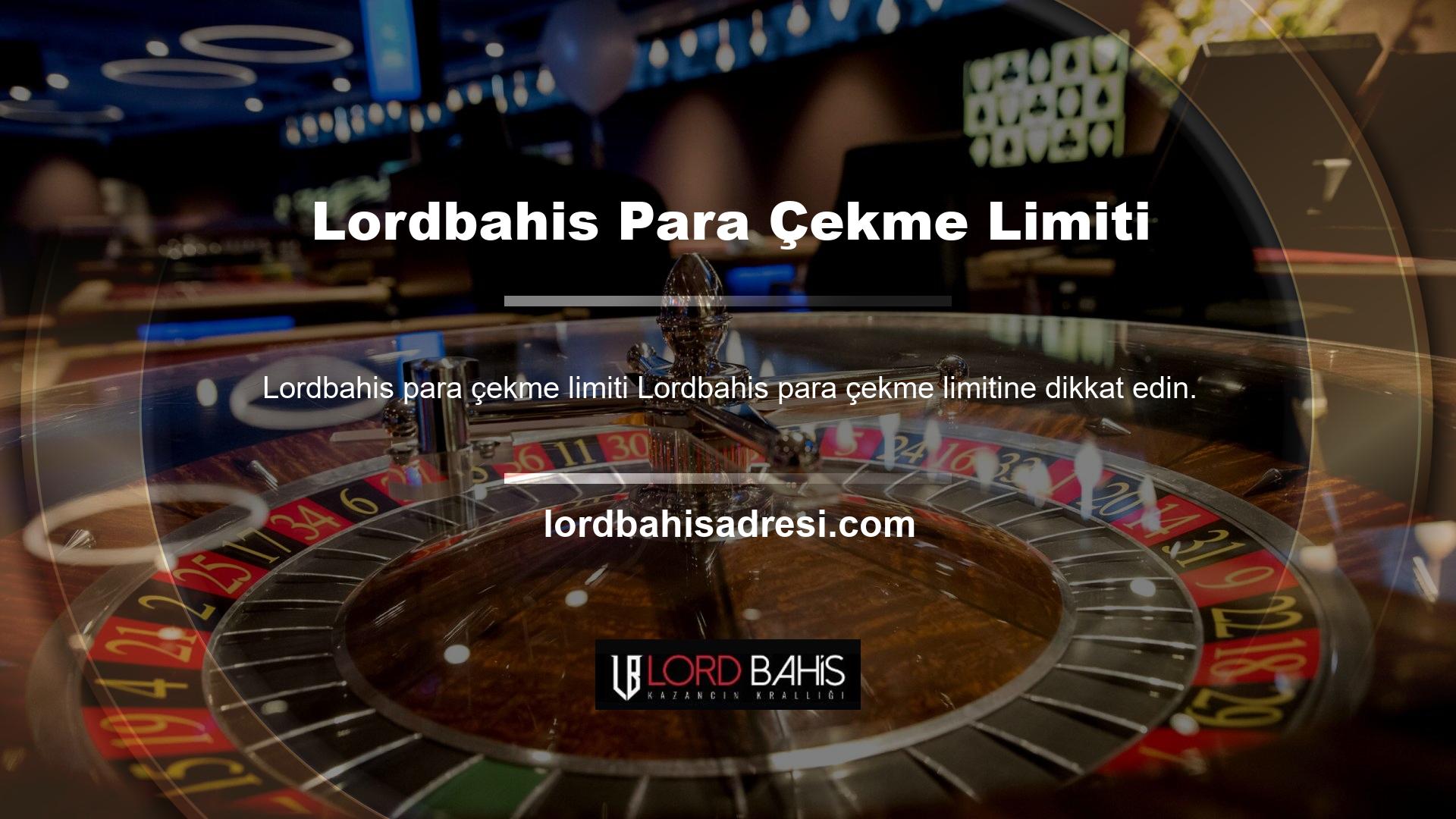 Lordbahis web sitesi, ödeme yöntemlerini işlemek için ayrı bir ödeme bölümü gerektirir